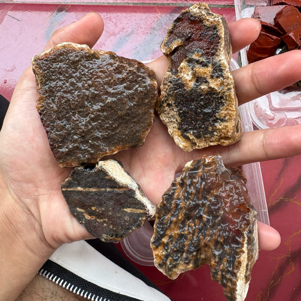 Batu red raflesia / bahan batu red raflesia / bahan akik red raflesia