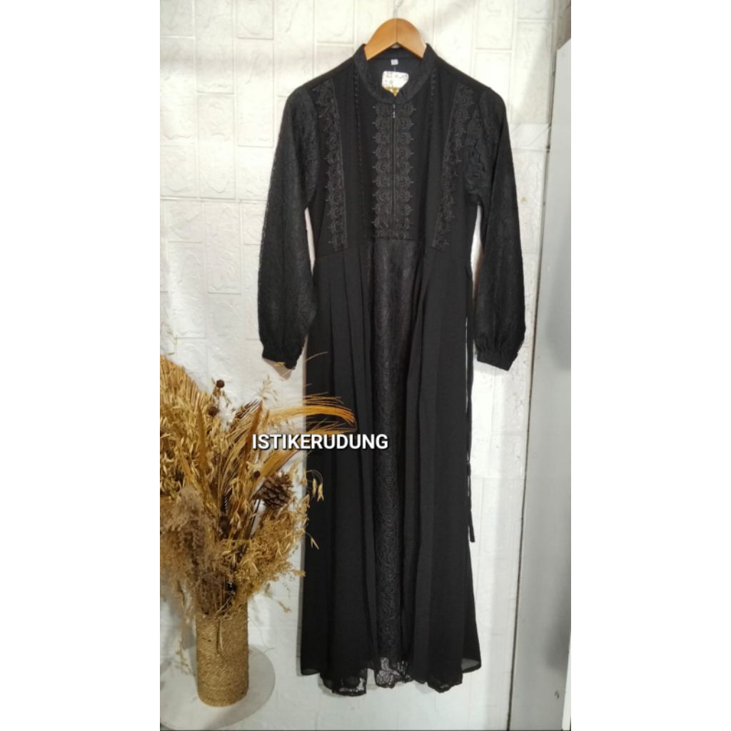AMIRA DRESS DEWASA//ABAYA DEWASA//ABAYA HITAM//ABAYA CERUTY