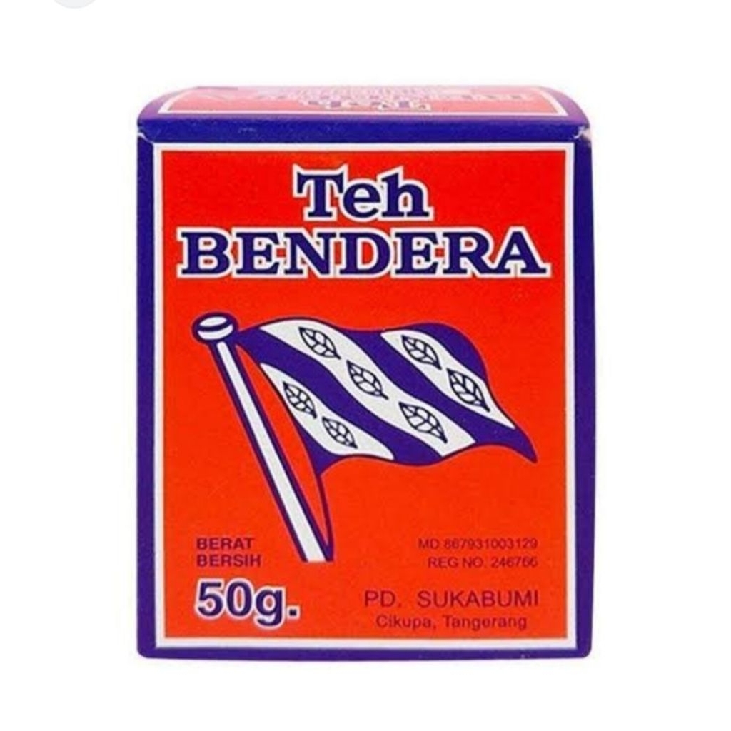 Teh bendera bubuk kotak