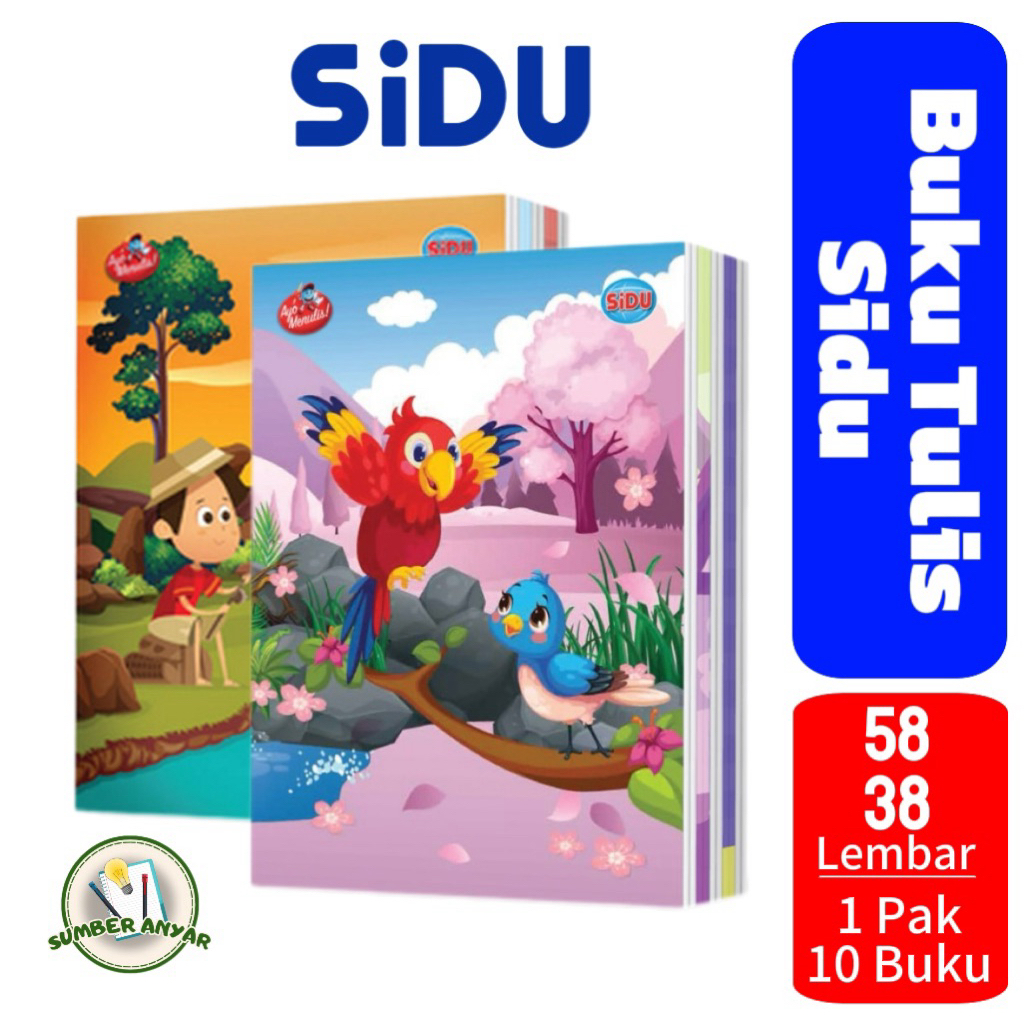 SIDU Buku Tulis 1 pack 38 58 lembar