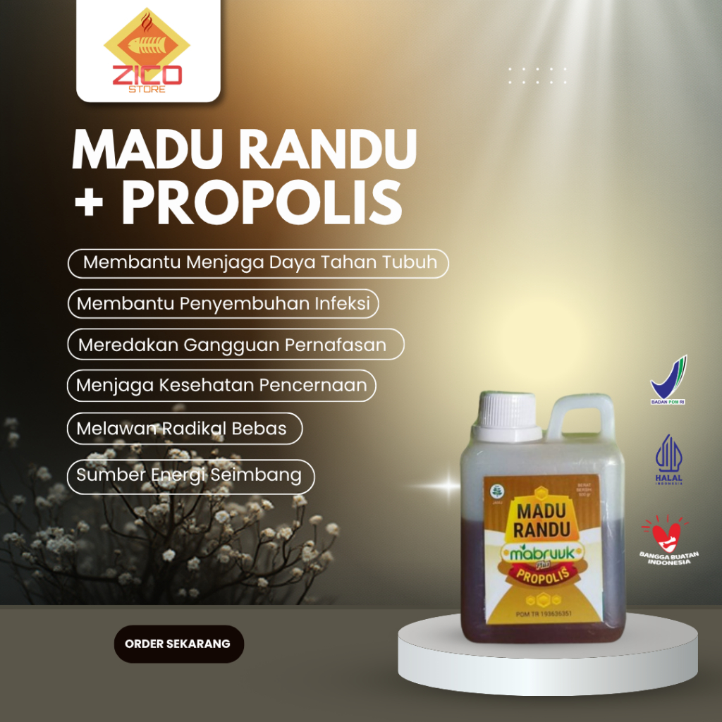 Madu Randu Propolis 500 gram Mabruuk