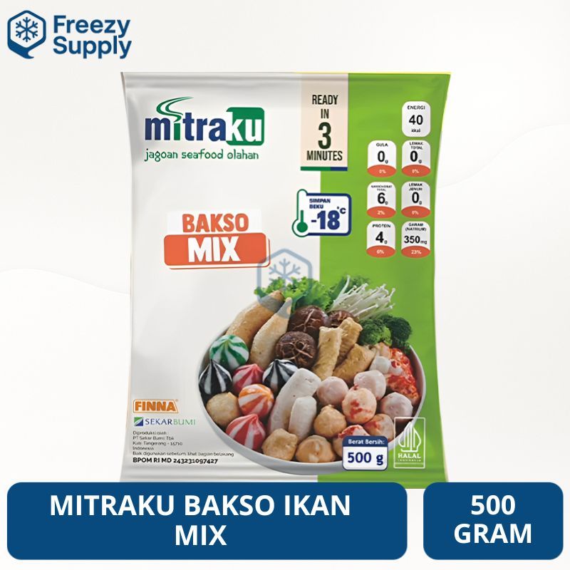 Mitraku Bakso Mix 500 Gram Bakso Ikan