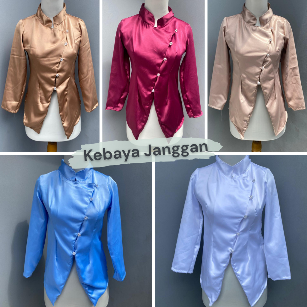 KEBAYA JANGGAN MODERN KEBAYA SATIN VELVET PREMIUM ATASAN WANITA UNTUK KONDANGAN