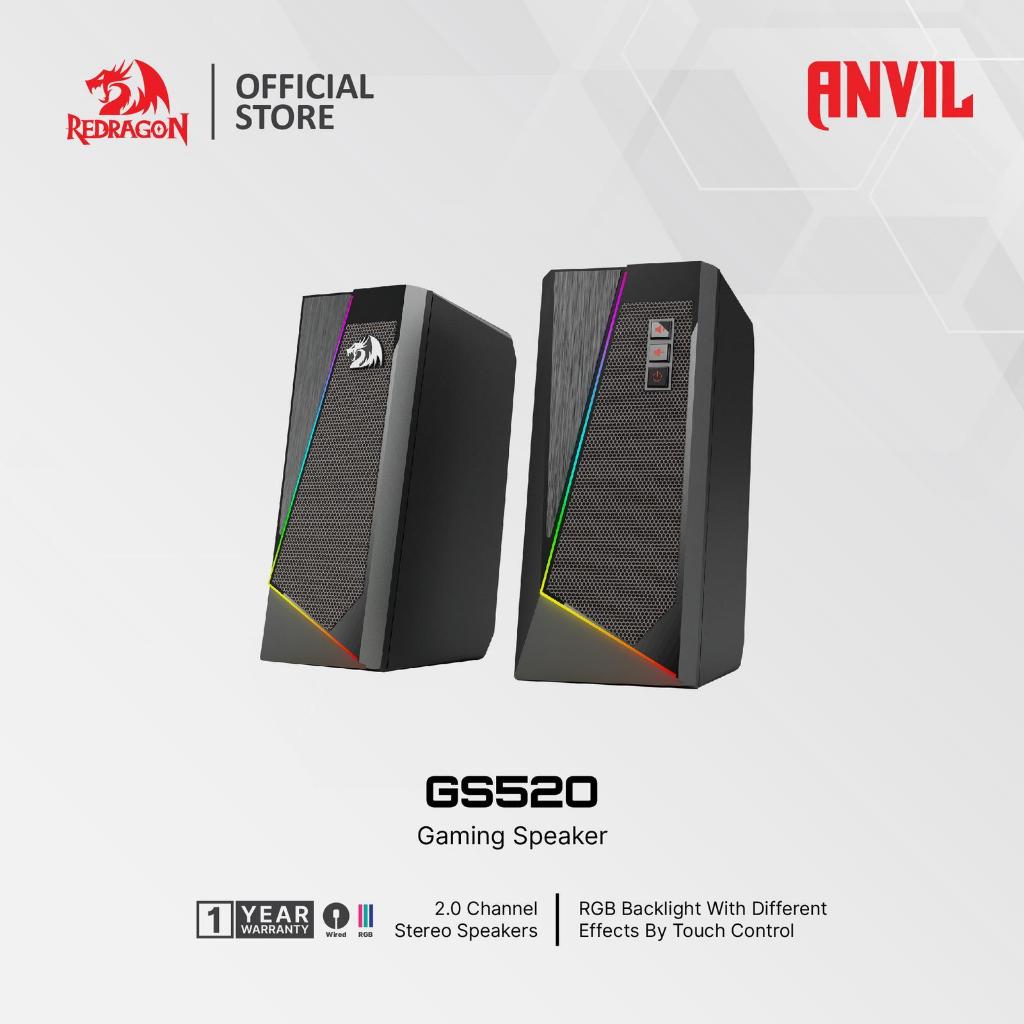 Redragon ANVIL GS520 RGB Speaker Classic design and simple structure 2.0 channel stereo speakers
