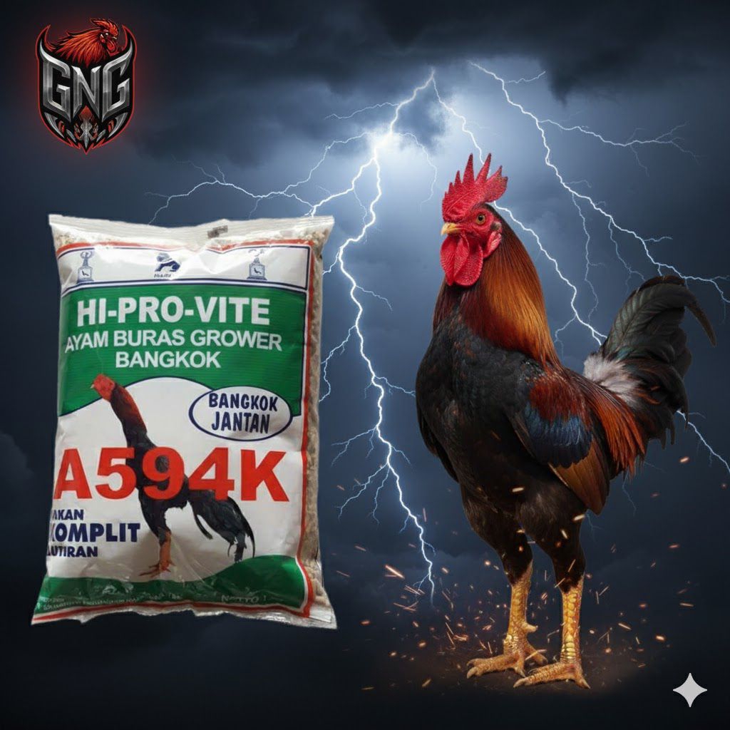 Pur pakan Ayam Jago Bangkok 594, Ayam Jantan Dewasa, Pakan Ayam Petarung, Makan Ayam Jantan, Makan A
