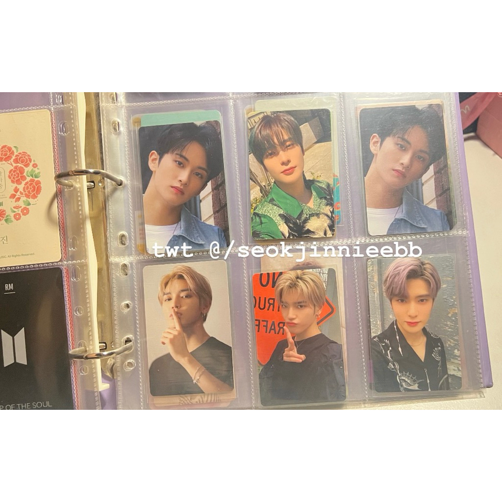 photocard bts nct official rm jhope jin jk v suga jimin mark jh ty dilan mpc lys