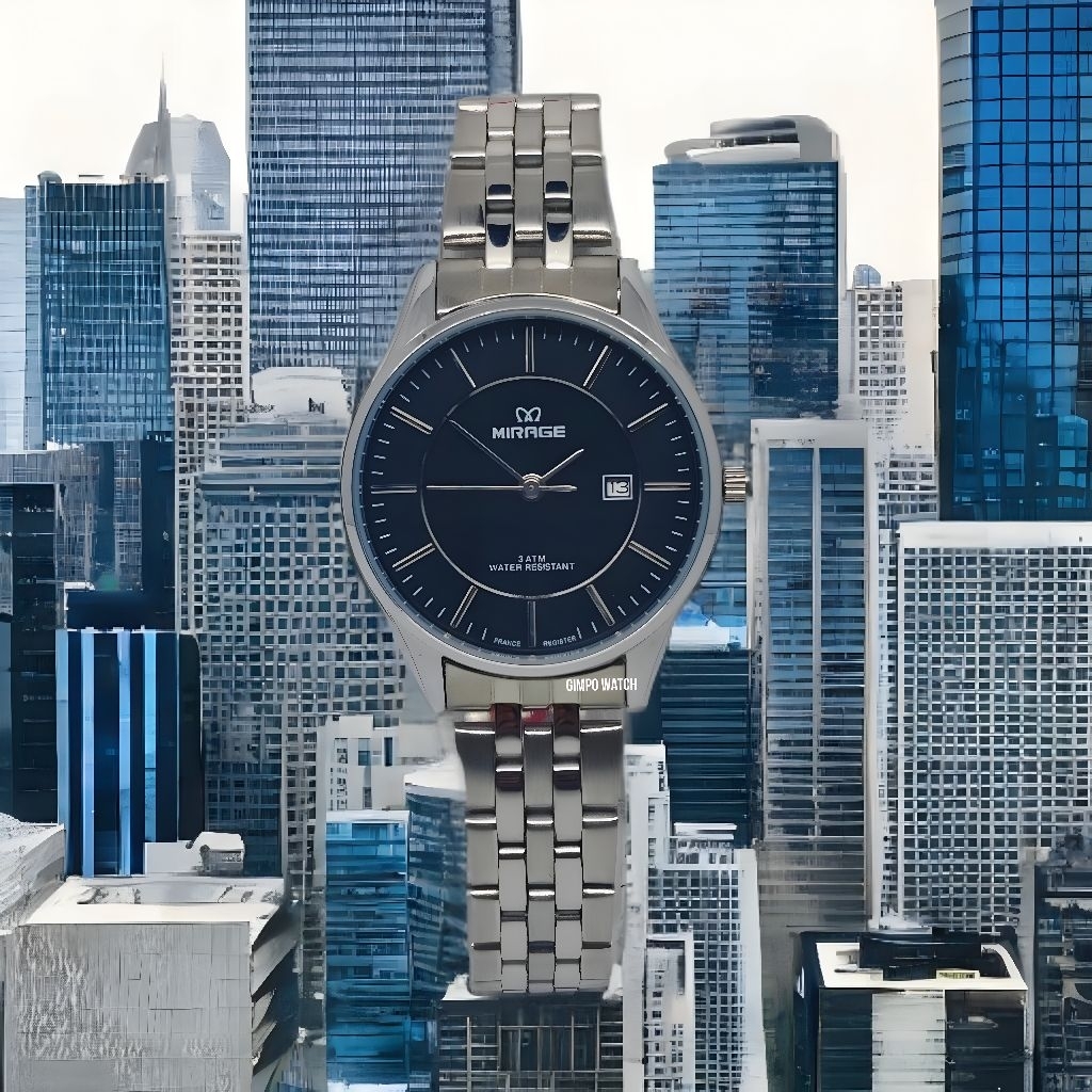 MIRAGE JAM TANGAN ANALOG WANITA STAINLESS STEEL ORIGINAL 8544BRP-L