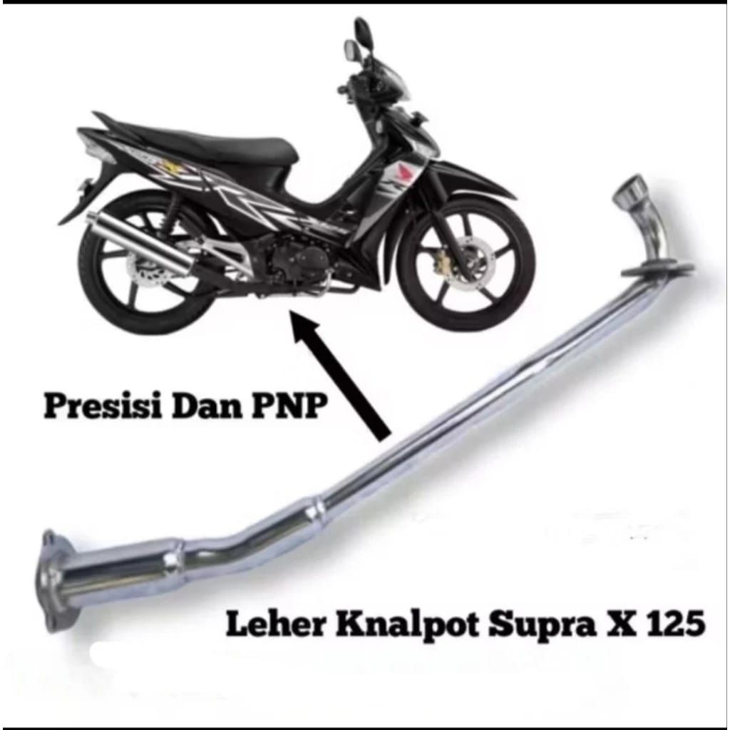 Leher Knalpot Chrome Supra X 125 Tahan Lama