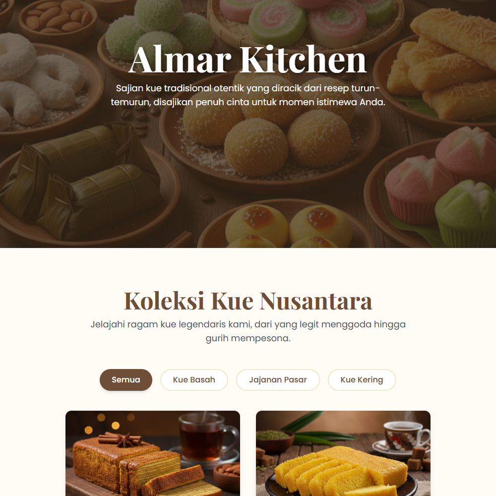 Jasa Pembuatan Website | Halaman Usaha Etalase Toko Warung Market Butik | Makanan Minuman Kue Pakaia