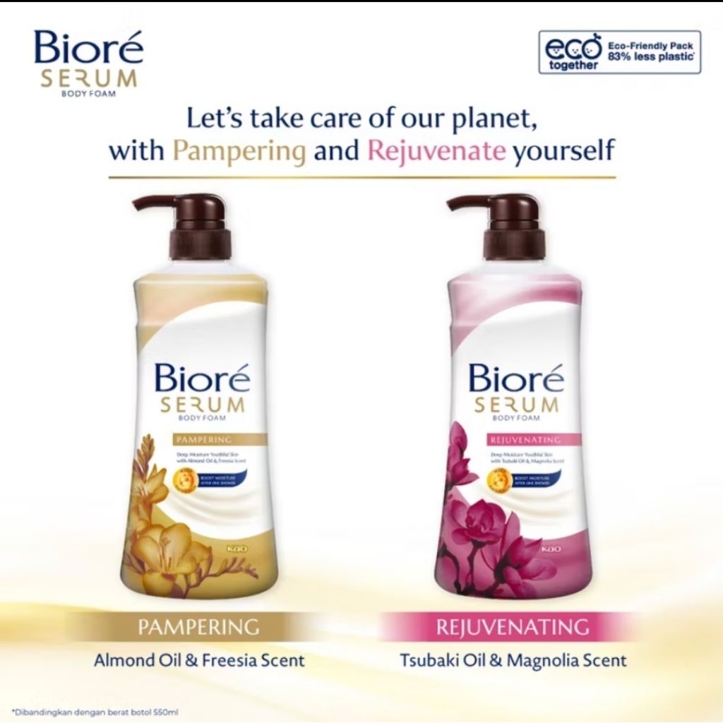 Biore Serum Body Foam Boost Moisture Botol Sabun Mandi Cair 550ml