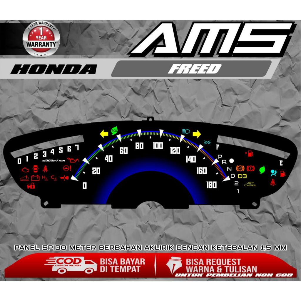 PAPAN SPEEDOMETER CUSTOM HONDA FREED