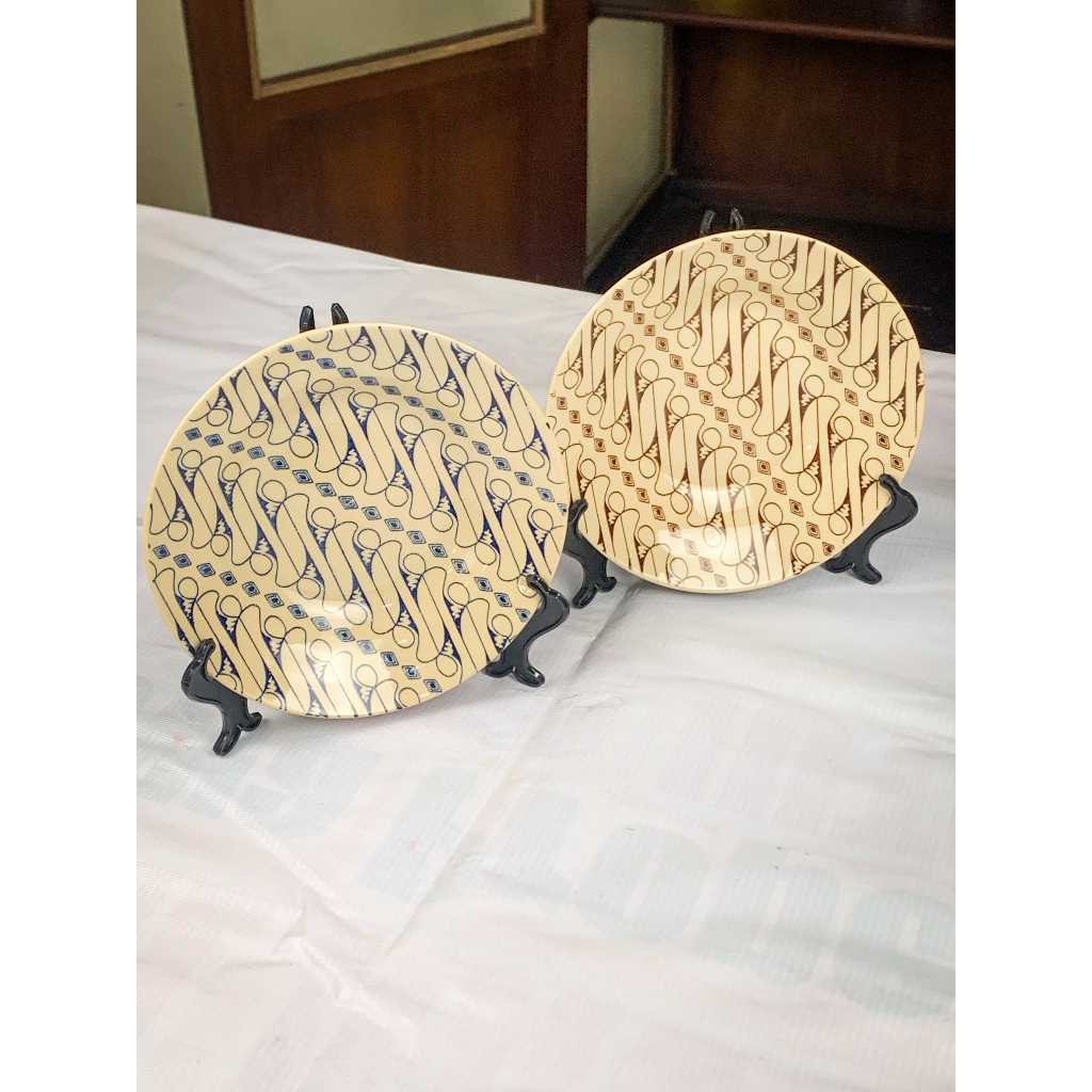 Piring Makan Keramik Motif Batik PREMIUM QUALITY