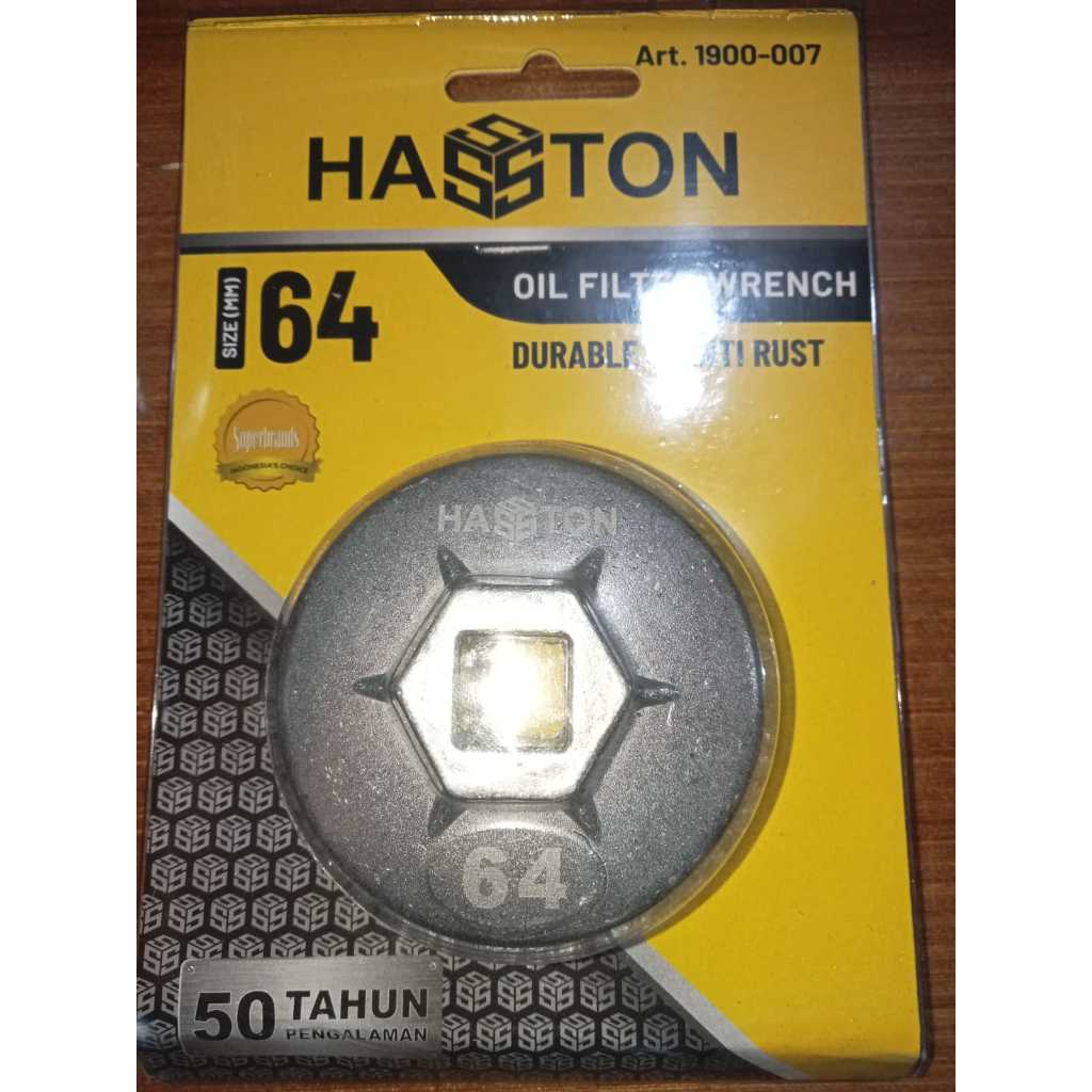 Oil filter wrench 64mm HASSTON/kunci filter oli model mangkok/filter oli mangkok