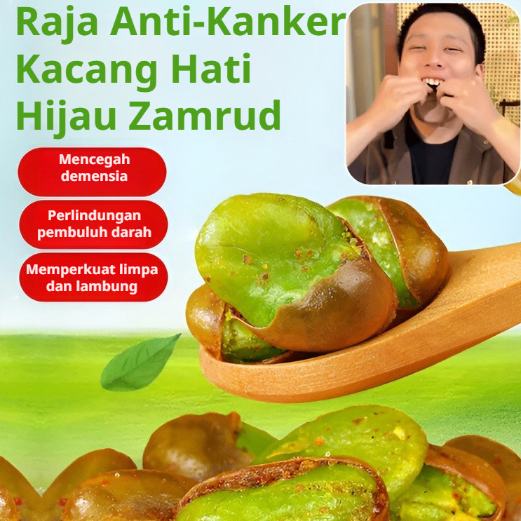 Wasabi Hijau Giok Rasa Asli dengan Kulit Camilan Kacang Edamame Goreng/Renah Kacang Edamame Hijau Gi