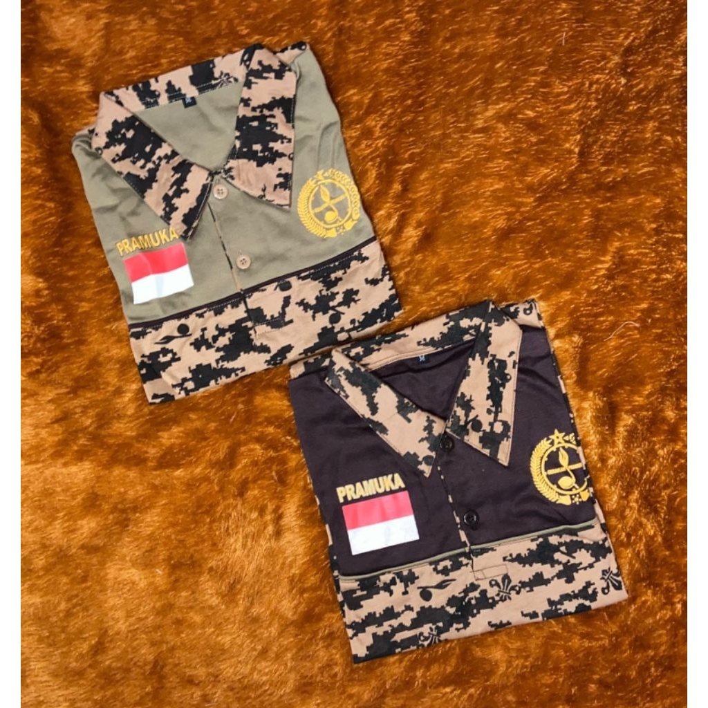 Kaos Kerah Loreng Pramuka Indonesia