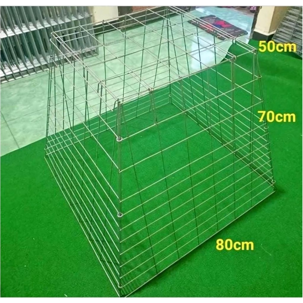 kandang Ayam Besi Lipat Piramid