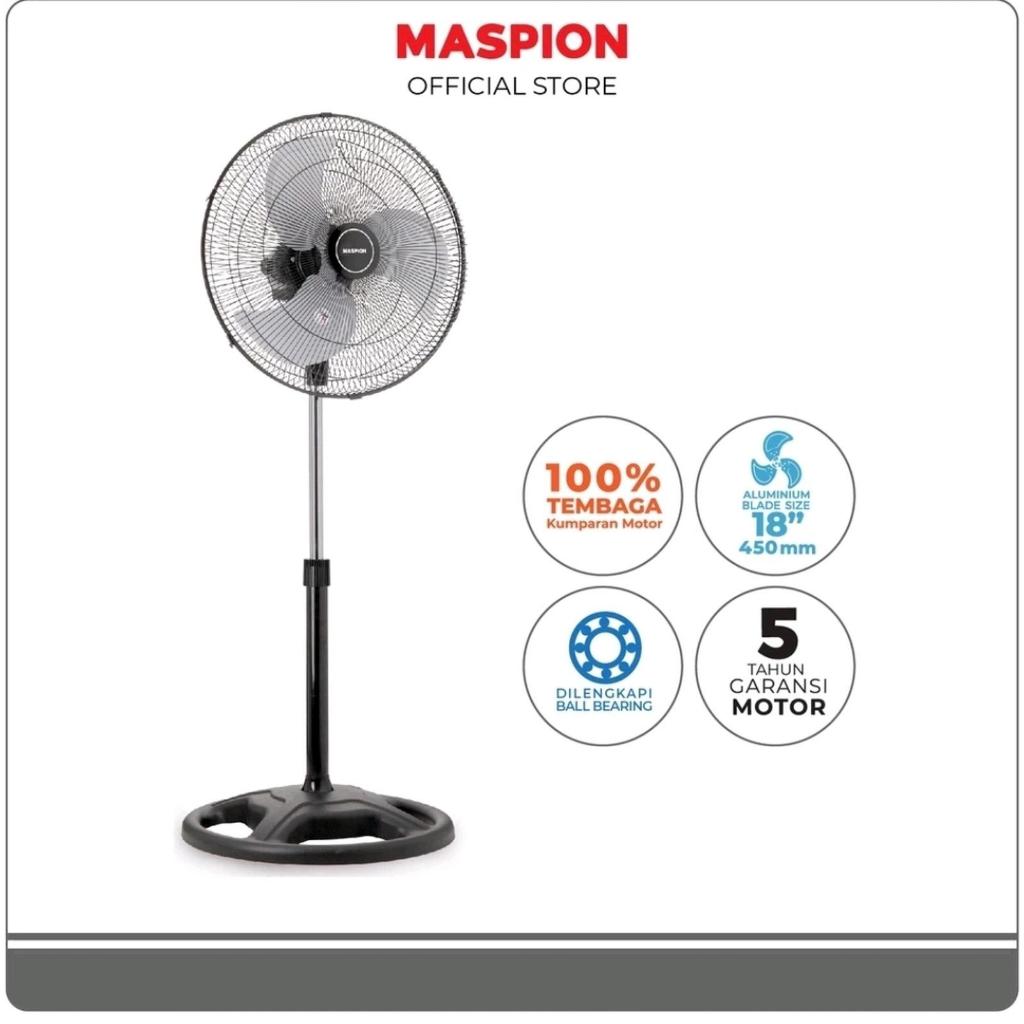 Maspion Kipas Angin Maspion 18 Inch Maspion PW-452 Stand Fan Maspion Stainless Maspion PW452 Maspion