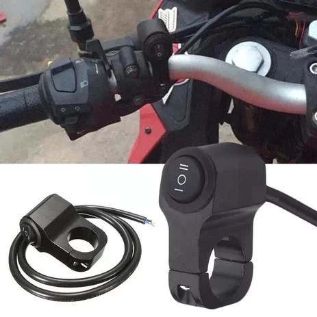 Maxx Variasi Saklar ON OFF ON Stang Motor 3 Switch DMN Bulat Saklar Klem Stang