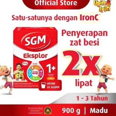 SGM EKSPLOR 1+ SUSU PERTUMBUHAN  ANAK USIA 1-3 TAHUN kemasan 900gr /GRATIS packing kardus+Kantong pa