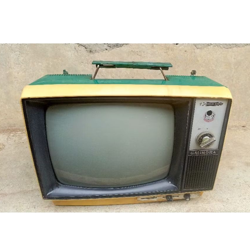 tv jadul antik galindra vintage langka asli hijau