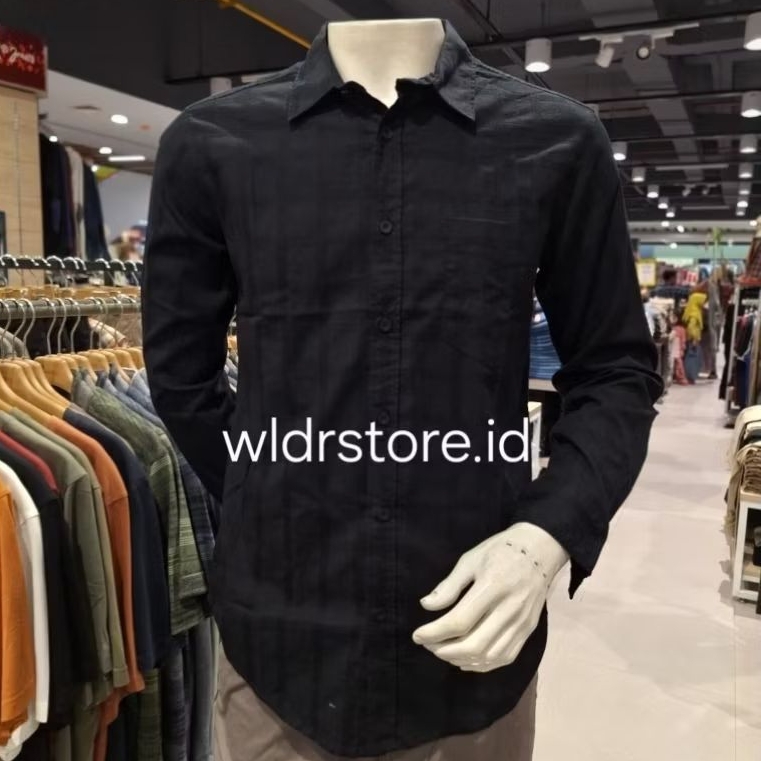KEMEJA PRIA GABRIELLE ORIGINAL LENGAN PANJANG REGULAR FIT HITAM