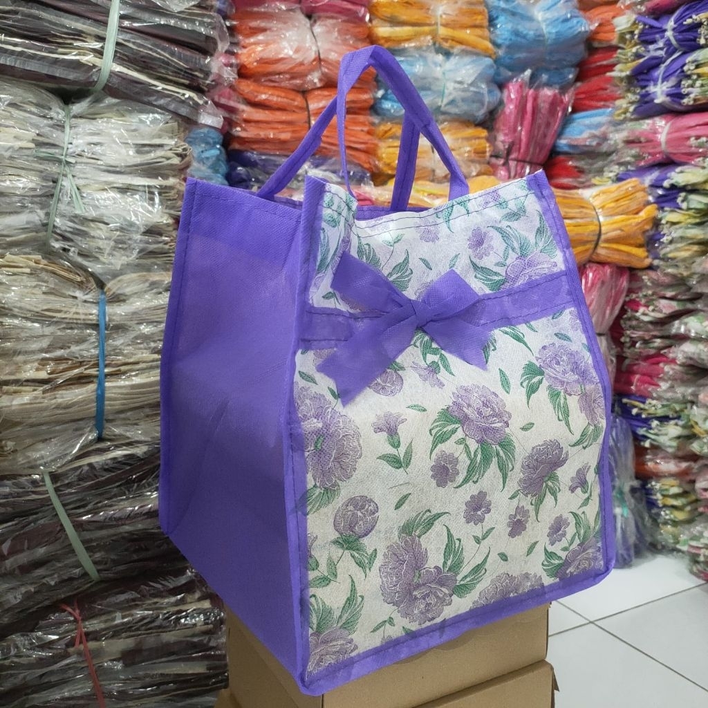 tas hajatan kotak pita printing harga LUSIN = 12pcs u.k 18×18