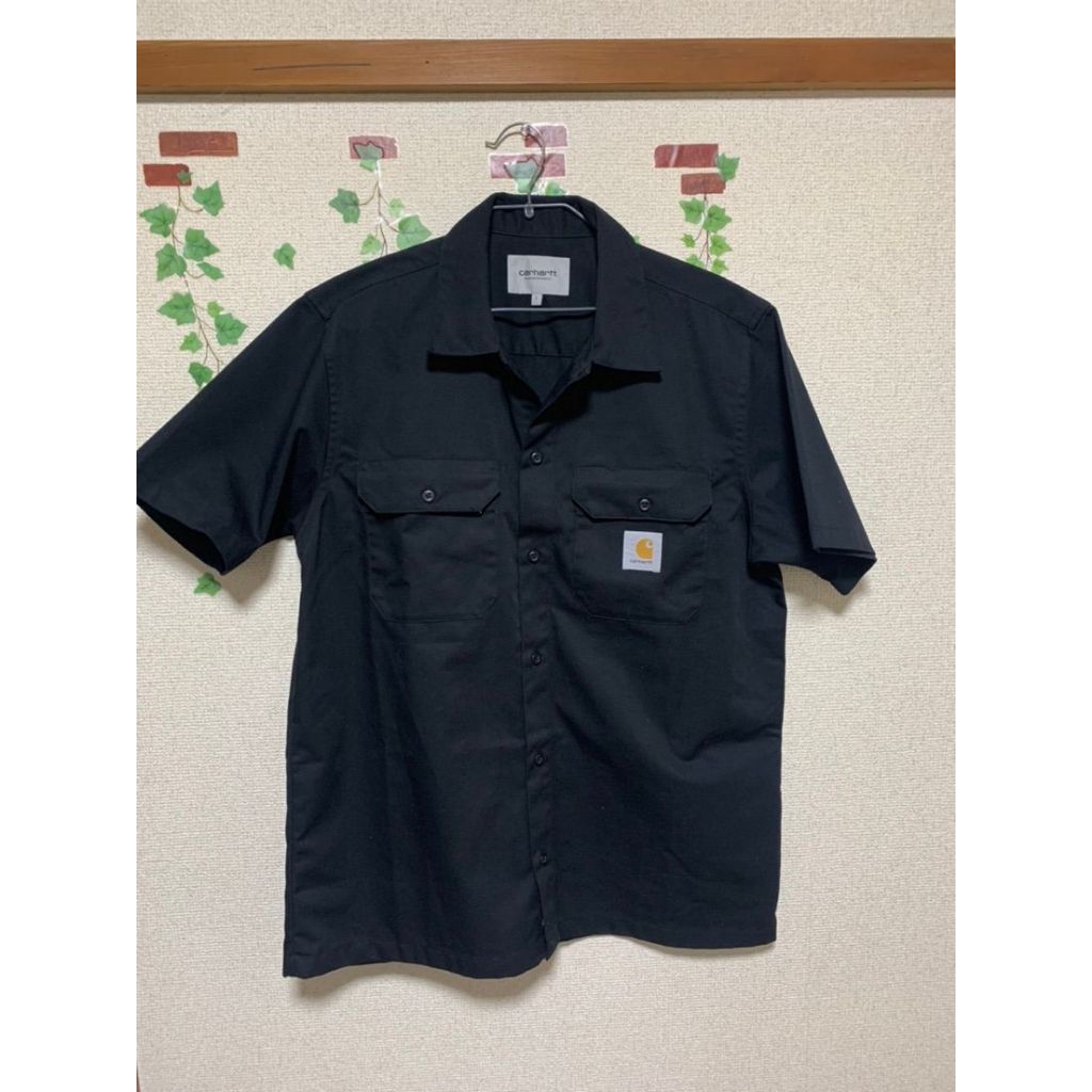 Kemeja Carhartt Pendek Hitam Like New Size L