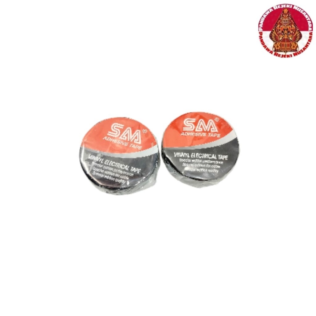 Isolasi Hitam Kecil Isolasi Kabel Adhesive Tape Vinnyl Electrical Tape Isi 2pcs