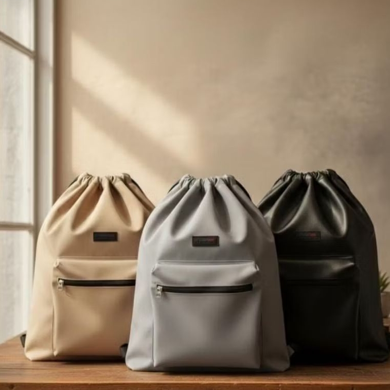 tas serut,bahan kulit sintetis tebal anti air pria/wanita