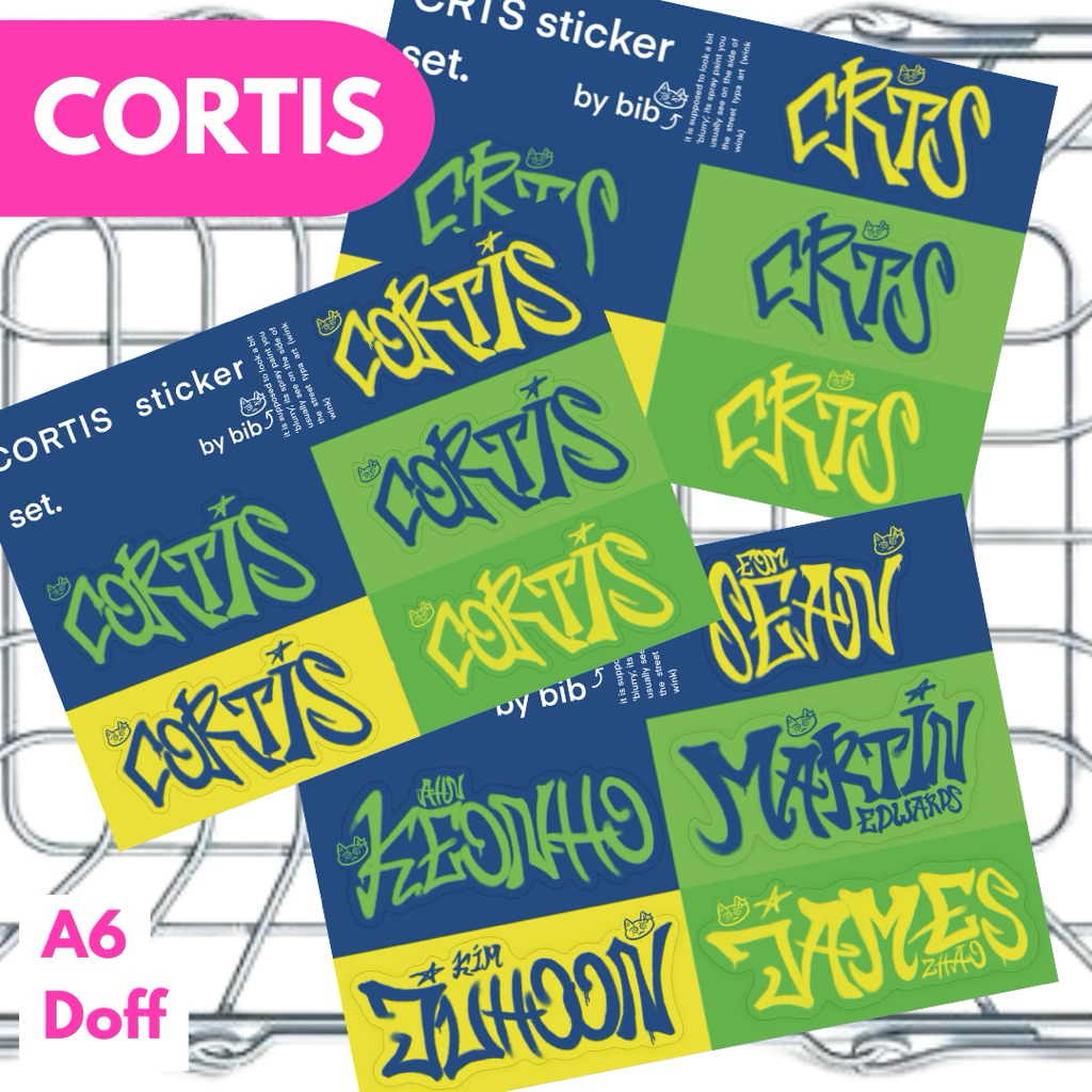 Sticker Sheet CORTIS Grafitti Style by Bintang A6 Sticker Cortis Grafitti Sheet Pack a6 Deco Waterpr