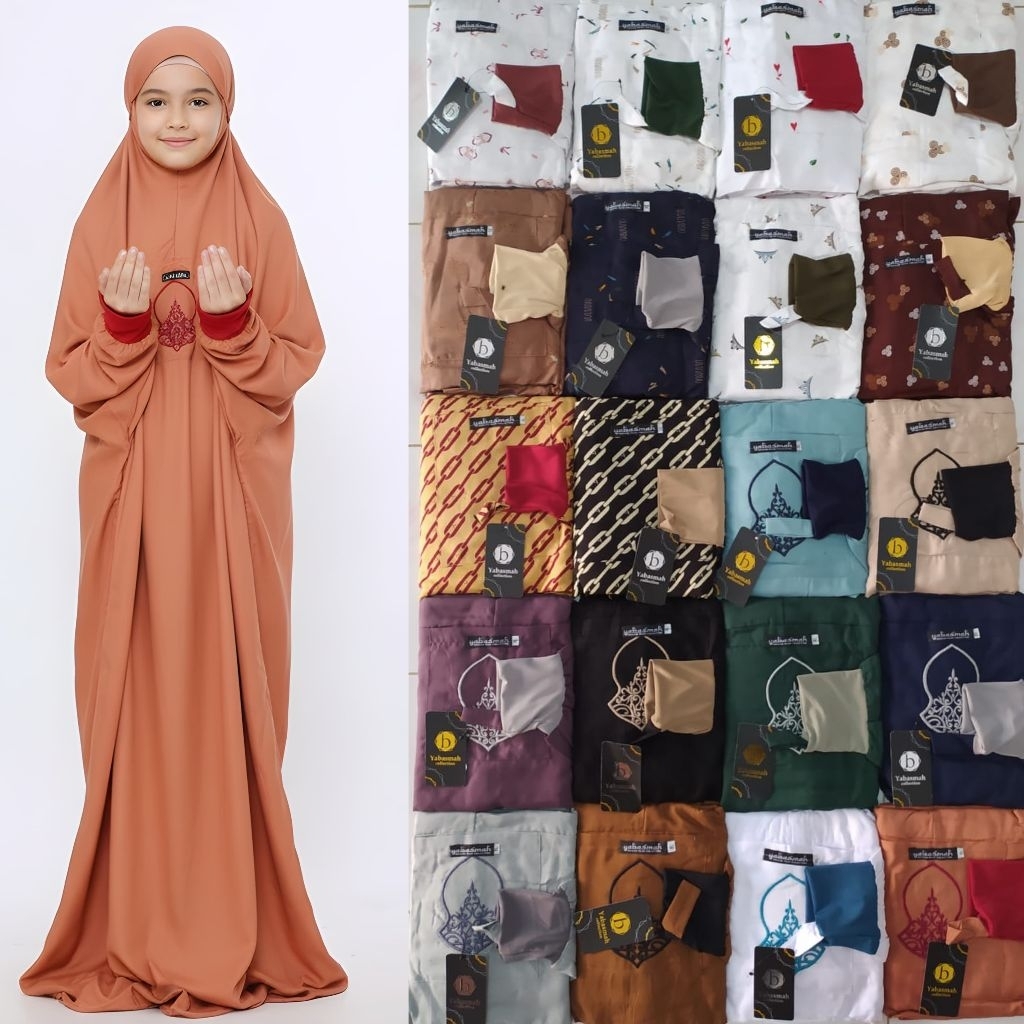 Mukena yabasmah anak XL/ mukena hadramaut anak / mukena anak yabasmah free tas