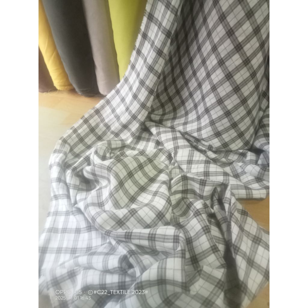 bahan linen premium bahan kain pure linen motif bahan pure kotak2 linen meteran bahan pure linen mot