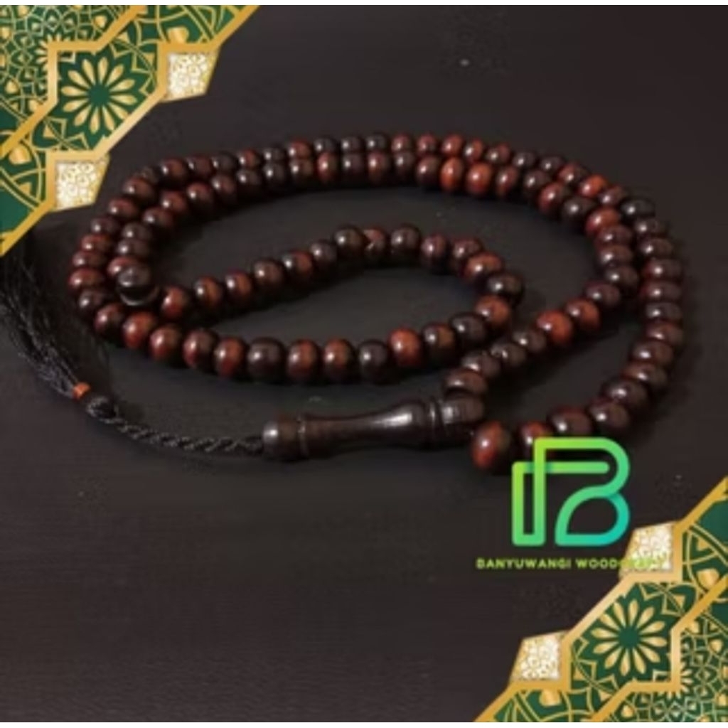 tasbih stigi laut karimun jawa 7mm tasbih setigi hitam