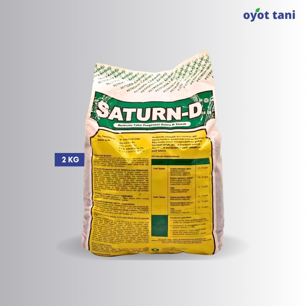Saturn-D 6GR 2 kg (Original) | Herbisida Sistemik, Selektif, Pra & Purna Tumbuh Bahan Aktif Tiobenka