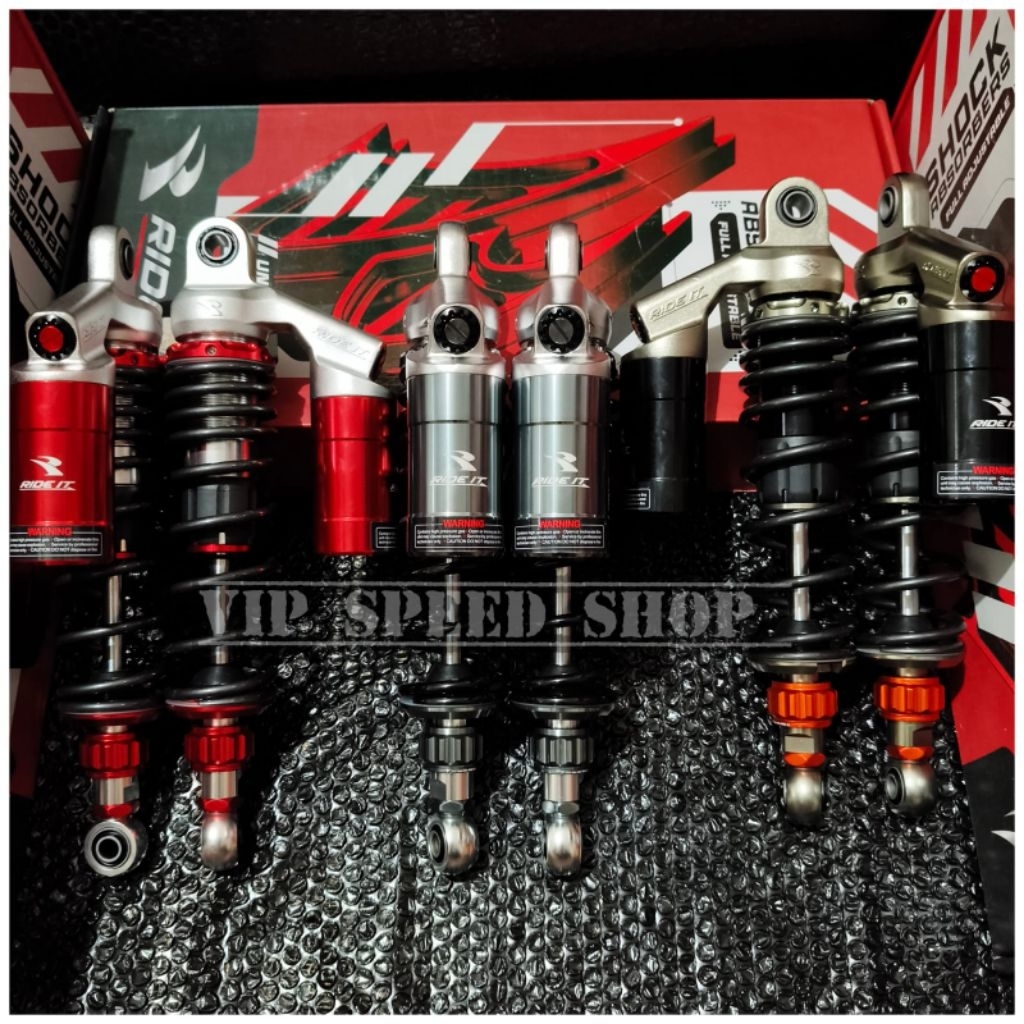 SHOCK SHOCKBREKER RIDE IT GP 299 SC SERIES SHOCK BELAKANG RIDE IT TABUNG UKURAN 280 ,320 ,340 MM JUP