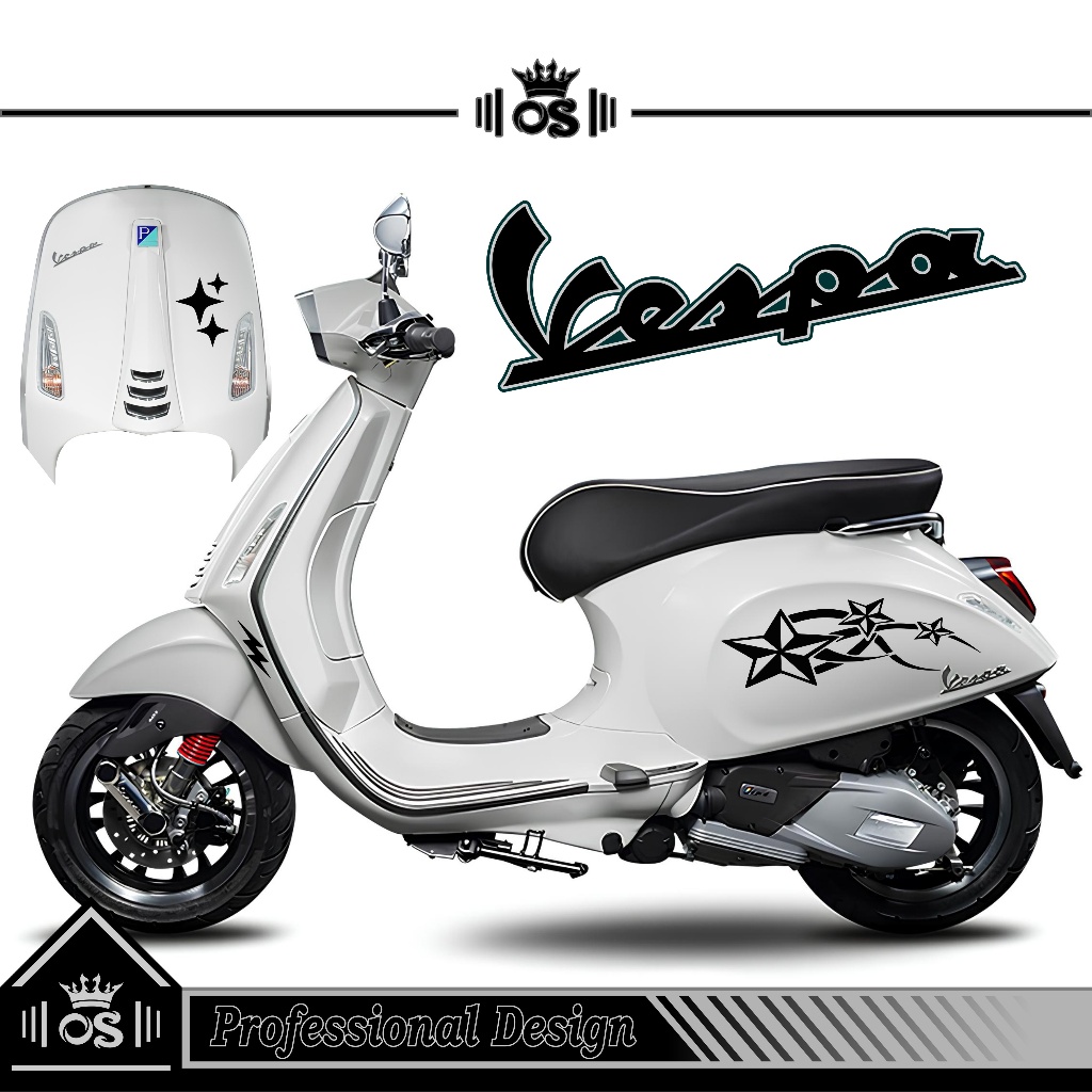 STRIPING VESPA SPRINT & PRIMAVERA / MTF 15 / CUTTING STIKER VESPA SPRINT / STIKER VESPA / SIMPLE