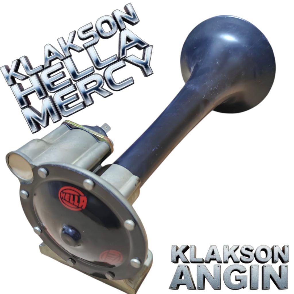 Klakson Hella Mercy Original Klakson Angin 1 Corong 12/24V Mobil Truk / Bus