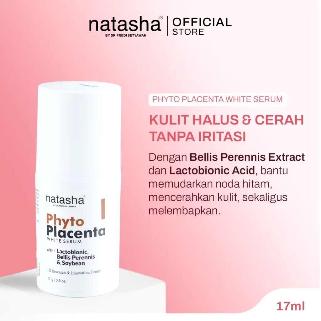 Natasha phytoplacenta white serum/serum pencerah/serum whitening /Menyamarkan noda hitam dan flek
