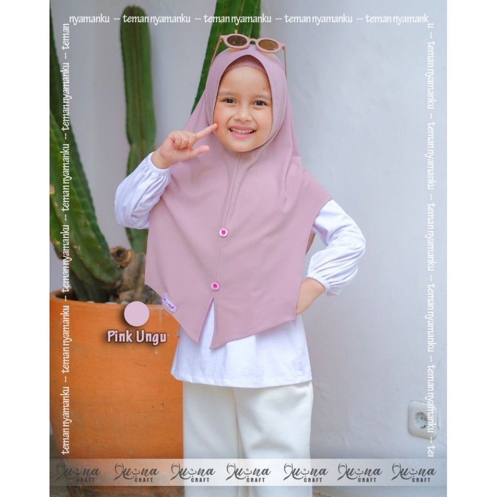 Hijab jilbab instan anak Piramida kids by lubna craft