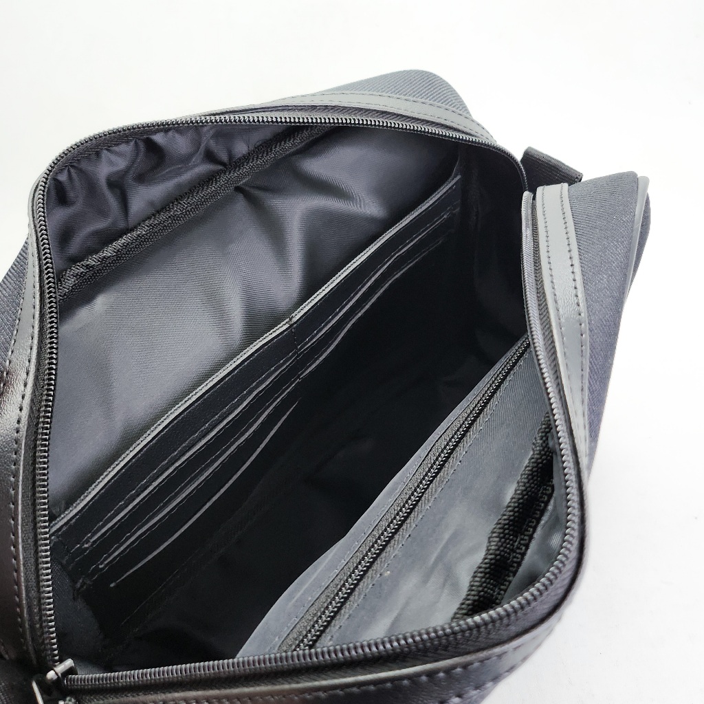 best sale tas selempang pria / clutch hush puppies 1118 hitam premium branded anti air