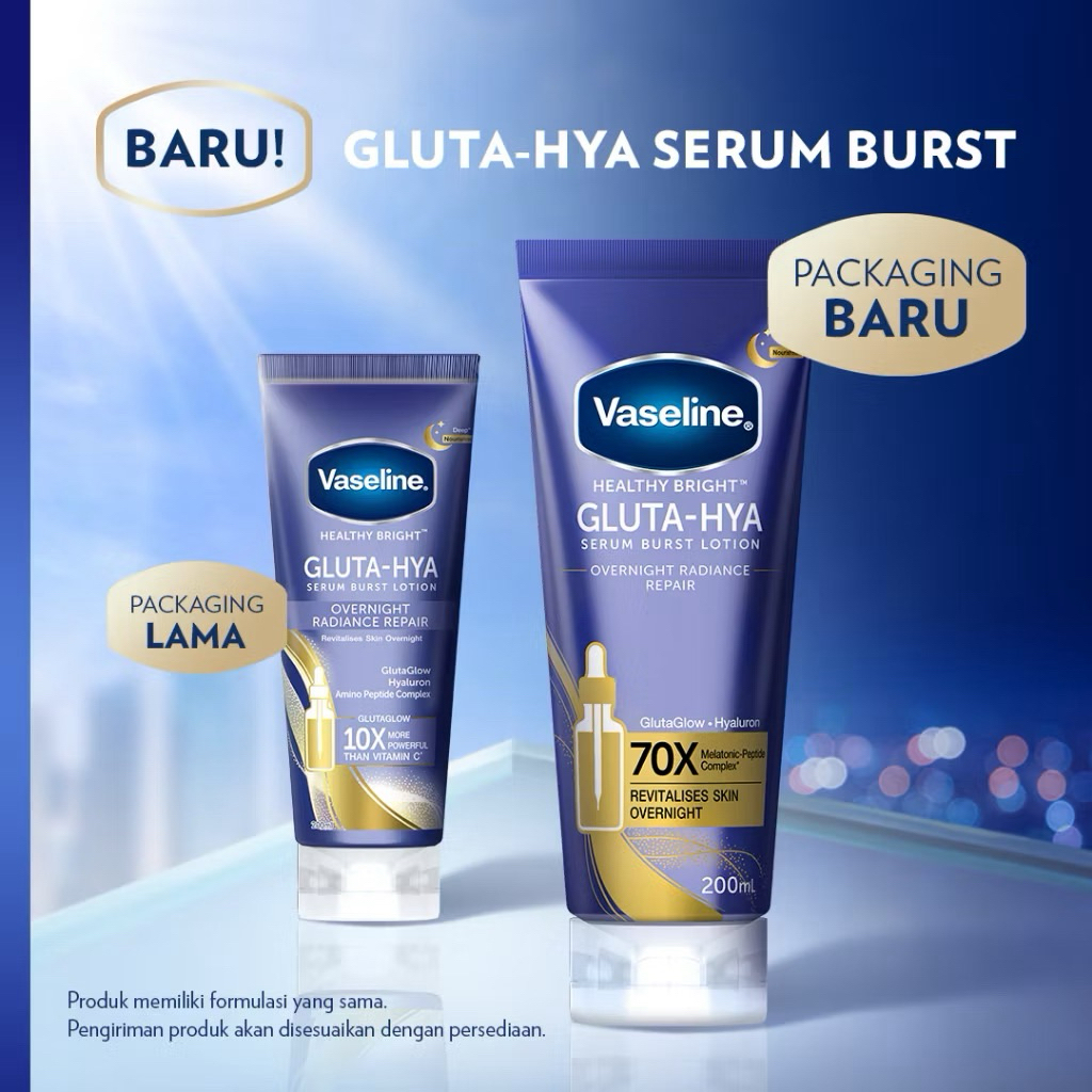 Vaseline Gluta-Hya Serum Lotion Overnight 330 Ml