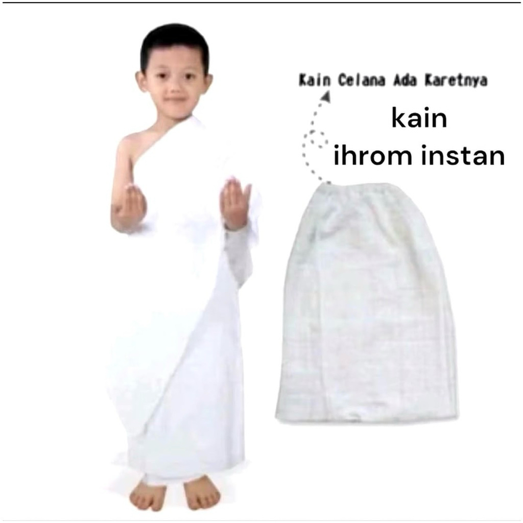 kain ihram instan anak TK | simulasi manasik haji anak tk