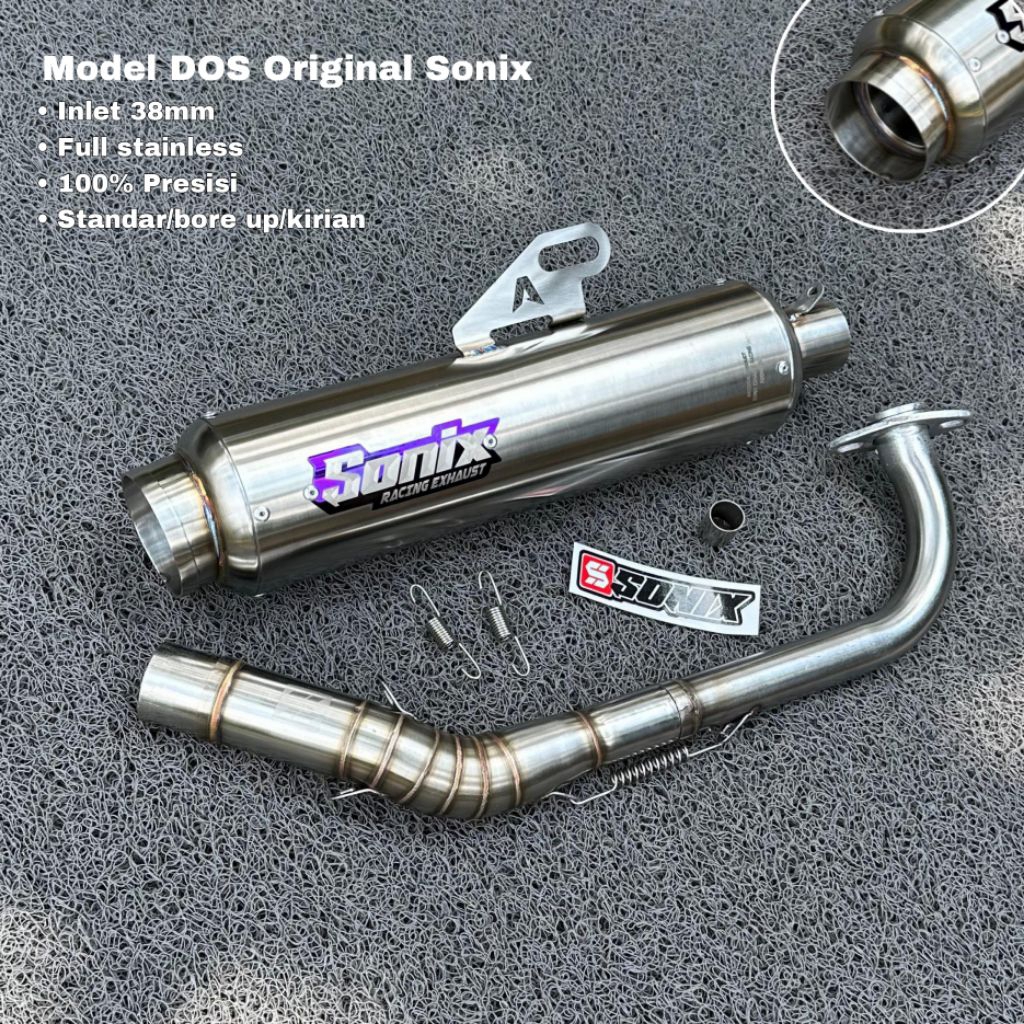 Knalpot Racing Model DOS Saringan Full Nmax Aerox Pcx Vario Adv Lexi Original Sonix
