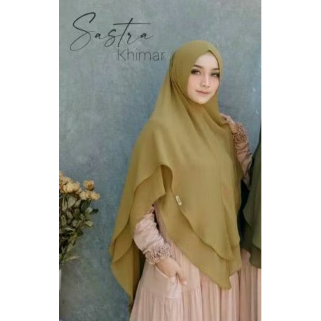 Prelove Khimar Sastra warna Lime ORI Umma syari Albarizk