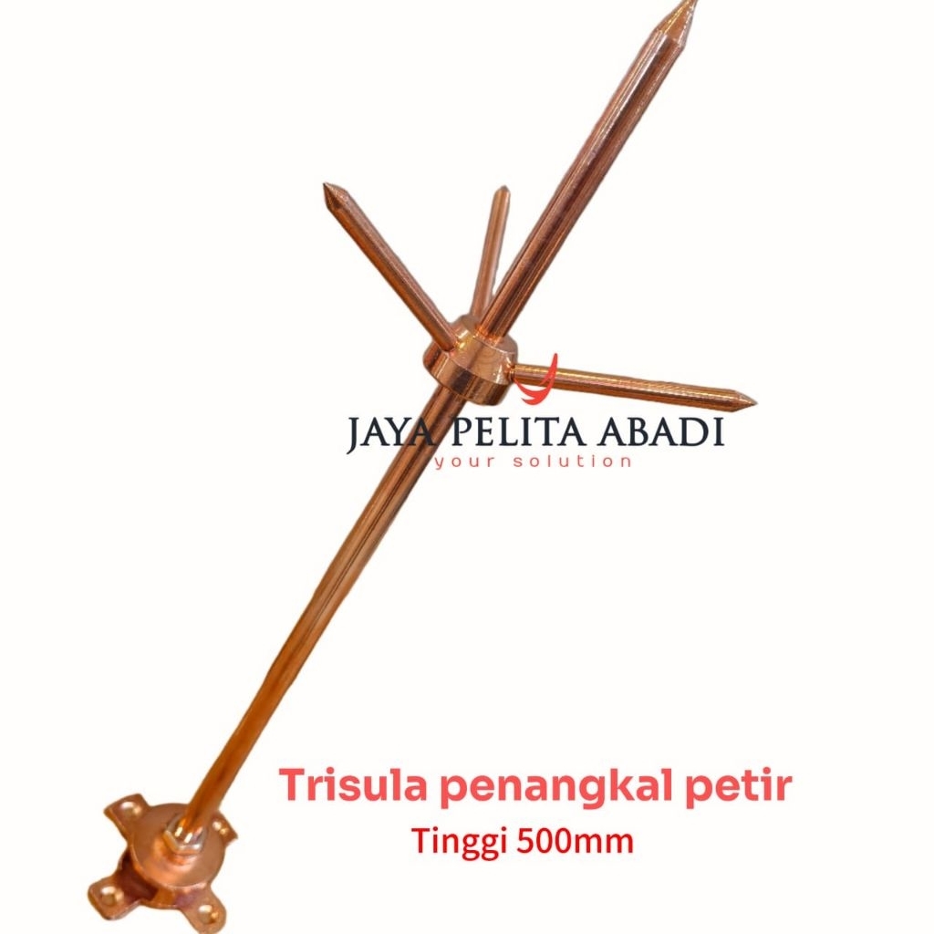 Penangkal Petir Trisula tembaga root 5/8 tinggi 500mm fort