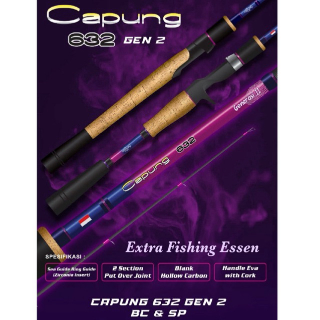 Joran CAPUNG 632 RELIX NUSANTARA GEN 1 GEN 2, FREE PACKING PARALON || Ready Spinning dan Baitcasting