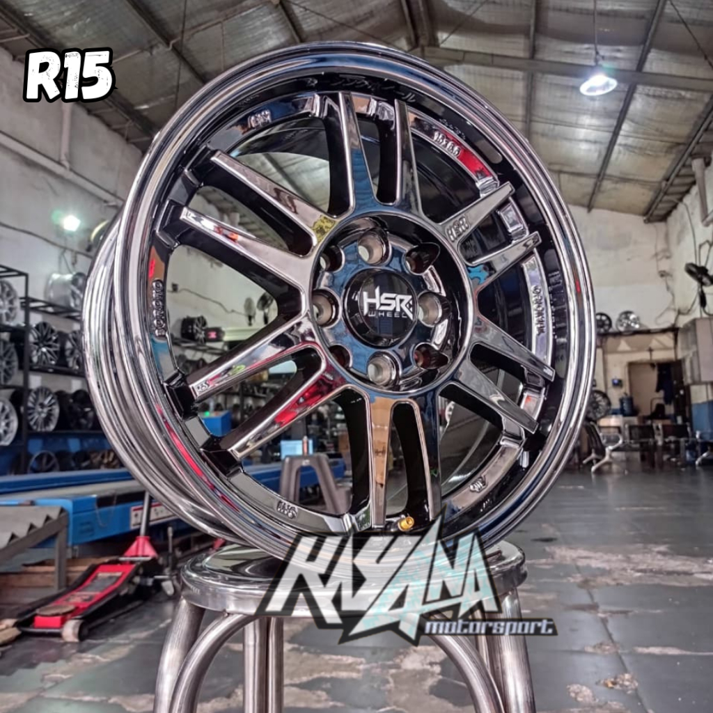 Velg Mobil Black Chrome R15 Model Rpf1 Lebar 65 Et42 Pcd 4x100-114 Hsr Bly01