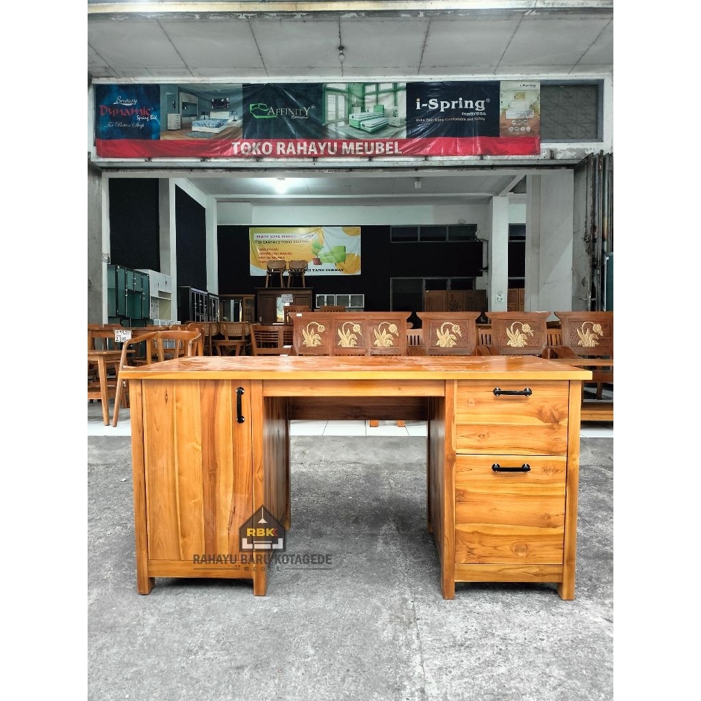 Meja Kantor Kayu Jati Meja Belajar Meja Tulis Kayu Meja Kantor Minimalis Jogja