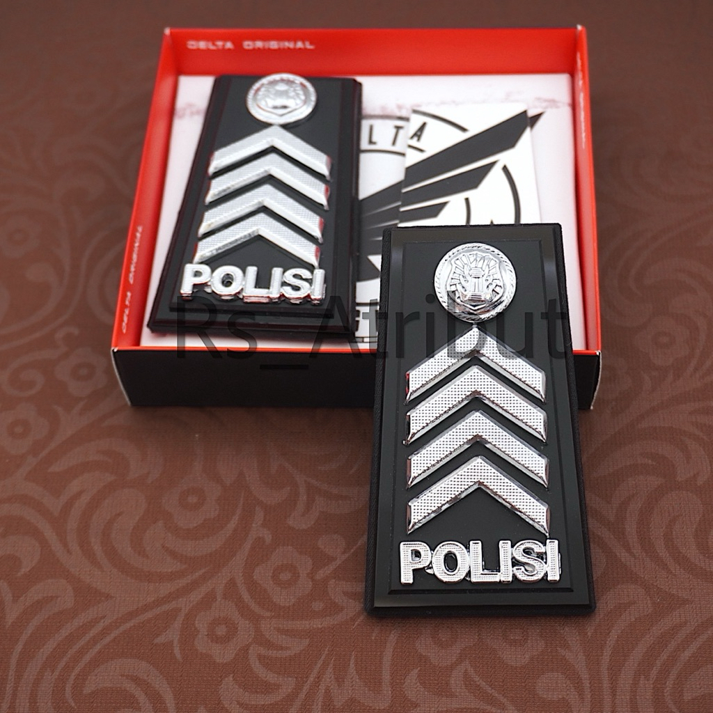 Pangkat Bripka Pdh Fullmika / Bripka List Coklat Merah / Evolet Bripka Pdu Bintara Polri Premium