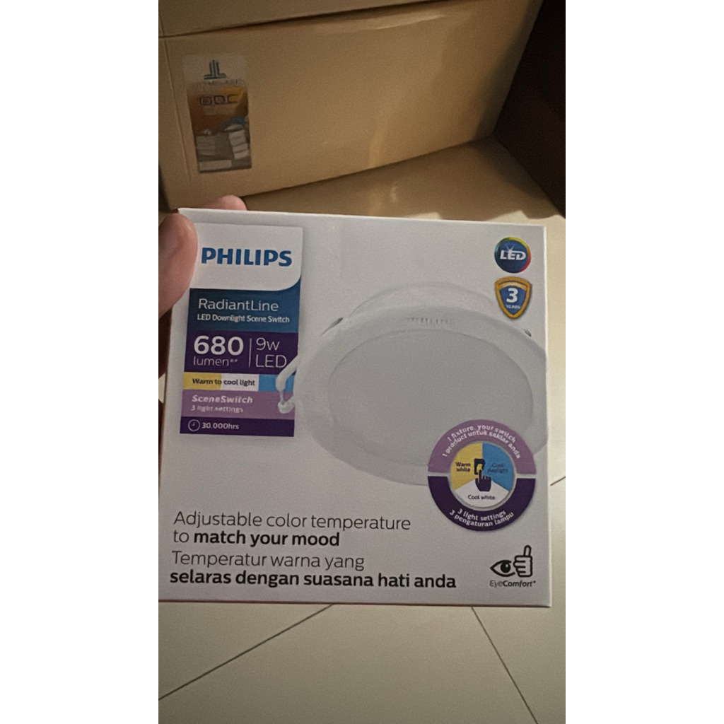 philips LED Downlight 9 Watt, 3 Warna